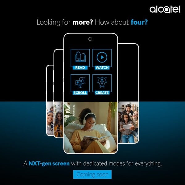 Alcatel V3 Ultra будет оснащен дисплеем TCL NXTPAPER. (Источник изображения: Alcatel India)
