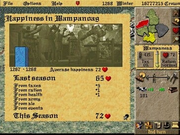 На снимке: скриншот игрового процесса из игры «Lords of the Realm II».
