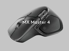 Скриншот тизерного видео MX Master 4S, демонстрирующий черную мышь MX Master 4