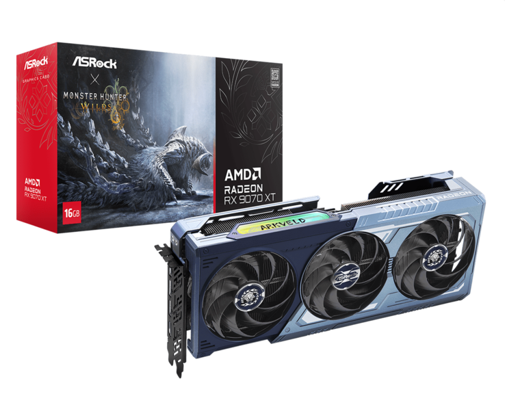 Ограниченная серия AMD Radeon RX 9070 XT Monster Hunter Wilds Edition 16GB на фото (источник изображения: ASRock)