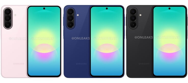 Официальные рендеры Galaxy A27. Ожидается, что Galaxy A27 будет выпускаться в светло-розовом, голубом и черном цветах.