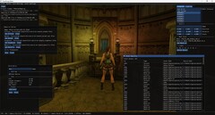 Интерфейс редактора TombForge, показывающий тестовую сцену, отрисованную в движке, с панелями материалов и активов (Изображение: Tiernan Watson via X)