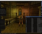 Интерфейс редактора TombForge, показывающий тестовую сцену, отрисованную в движке, с панелями материалов и активов (Изображение: Tiernan Watson via X)