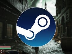 Изображение с логотипом Steam и игрой Steelrising, на которую сейчас действует скидка 90%.