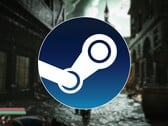Изображение с логотипом Steam и игрой Steelrising, на которую сейчас действует скидка 90%.