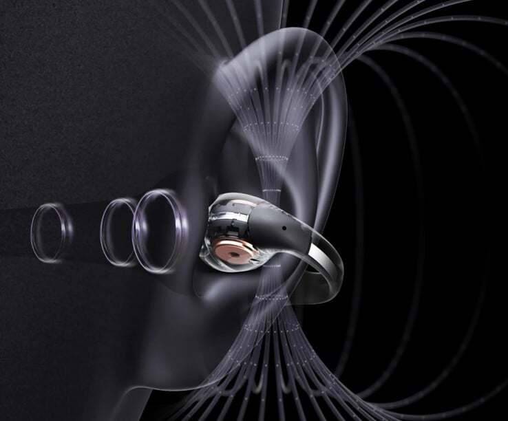 В наушниках Shokz OpenDots ONE используется технология активного шумоподавления DirectPitch, чтобы свести к минимуму раздражение окружающих. (Источник изображения: Shokz)