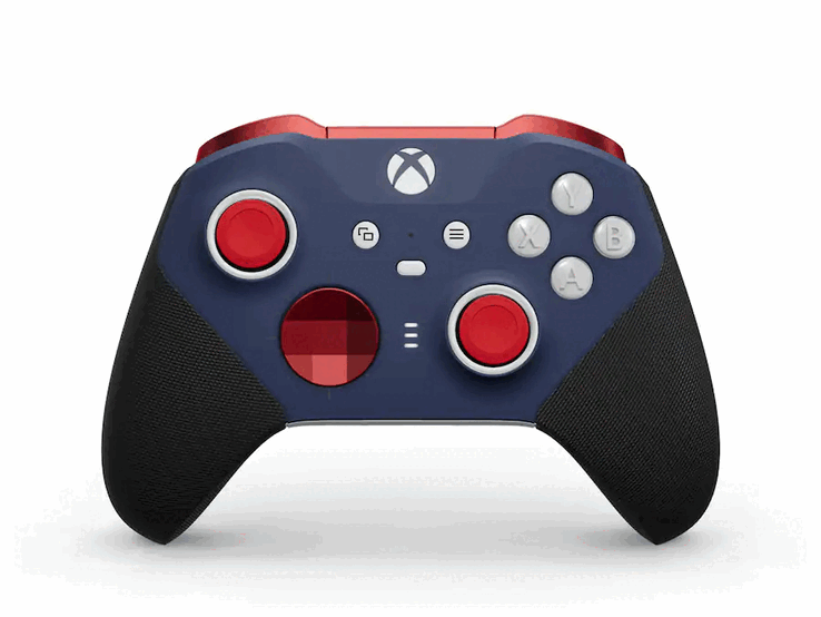 Беспроводной контроллер Xbox Elite Wireless Controller Series 2 Core в красном и синем цвете.