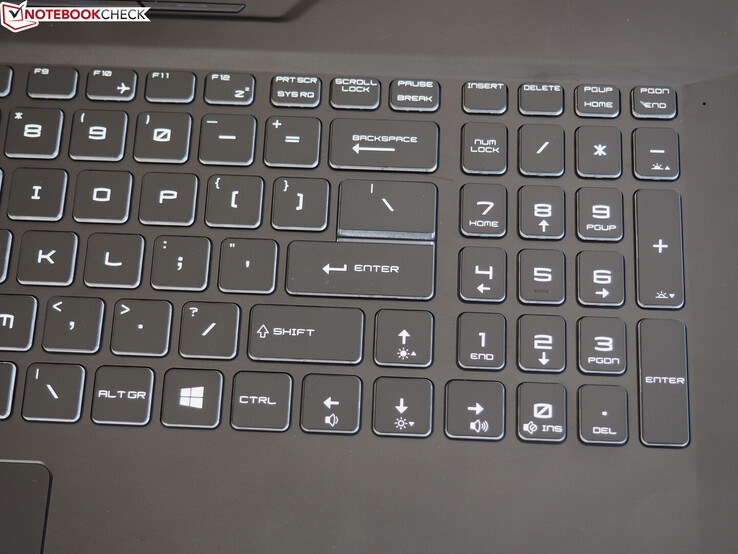MSI GT76 - один из самых тяжёлых 17,3-дюймовых игровых ноутбуков, но с чересчур узкими и неудобными в использовании клавишами NumPad