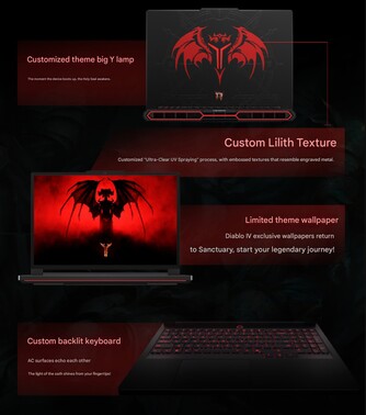 Игровой ноутбук Lenovo Legion Y9000P Diablo IV нацелен на поклонников Diablo. (Источник изображения: Lenovo через Weibo)