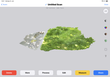 Сканирование области с помощью LiDAR 