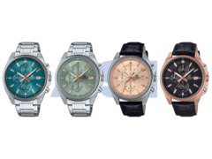 Слева направо, Casio Edifice EFV-610DE-2A, EFV-610DE-3A, EFV-610EL-5A и EFV-610ECL-1A. (Источник изображения: Casio)