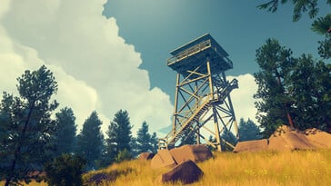 Изображение смотровой башни в Firewatch.