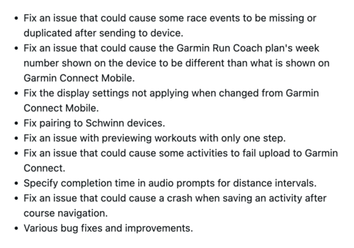 Примечания к выпуску бета-версии обновления 28.03 для смарт-часов Garmin Forerunner