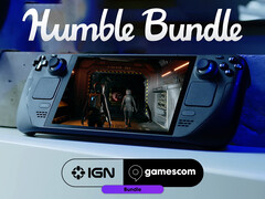 Срок действия пакета IGN Gamescom 2025 истекает 11 сентября 2025 года. На фото: Steam Deck, на которой запускается The Expanse. (Источник изображения: Notebookcheck и Humble Bundle - отредактировано)