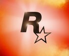 Логотип Rockstar Games на оранжевом и красном фоне (Источник изображения: Rockstar Games)