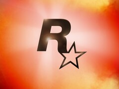 Логотип Rockstar Games на оранжевом и красном фоне (Источник изображения: Rockstar Games)