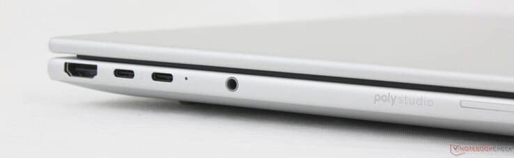 HDMI 2.1, 2x USB-C Thunderbolt 4 w/ DisplayPort 2.1 + Power Delivery (40 Гбит/с), гарнитура 3,5 мм, устройство чтения смарт-карт (опционально)
