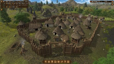 Изображение, на котором изображён город из игры «Dawn of Man».