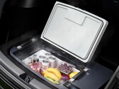 Холодильник Model Y TesFridge помещается под обшивкой багажника и может питаться от розетки 12 В. (Источник изображения: AcoPower)