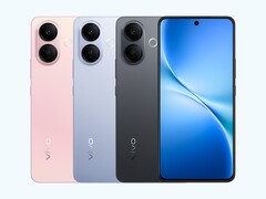 Vivo V60 Lite 5G в трех доступных цветах - розовый (Vitality Pink), синий (Titanium Mist Blue) и черный (Radiant Night Black) (Источник изображения: Vivo)