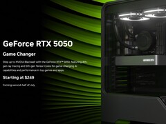 Официальное рекламное изображение настольного GPU Nvidia RTX 5050. (Источник изображения: Nvidia)