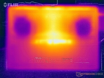 Тест на напряжение при поверхностных температурах (внизу)