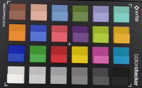 ColorChecker: исходный оттенок в нижней части каждого блока