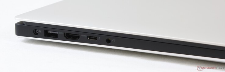 Левая сторона: разъем питания, USB 3.1 Gen. 1, HDMI 2.0, USB Type-C + Thunderbolt 3, аудио разъем