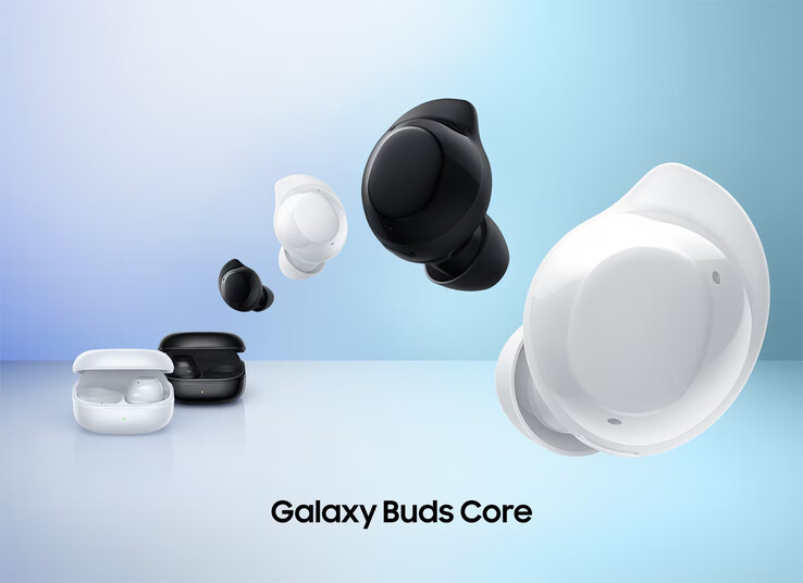 Два цветовых варианта Samsung Galaxy Buds Core (Источник изображения: Samsung)