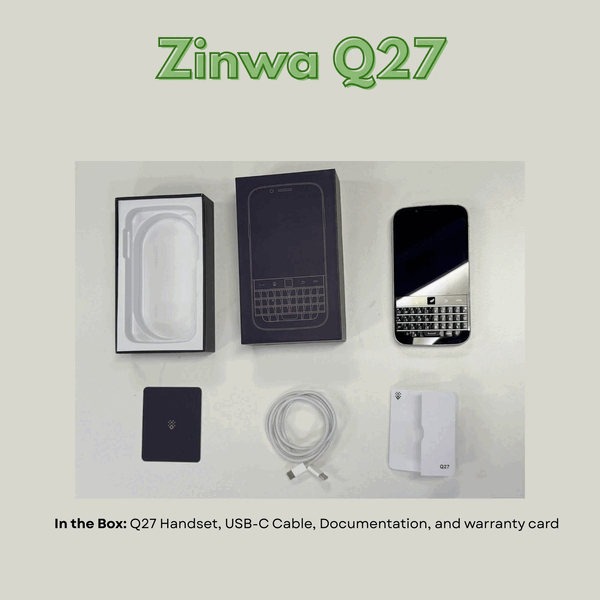 Модель Zinwa Q27 поддерживает как проводное, так и беспроводное зарядное устройство, однако в комплект поставки зарядное устройство не входит.