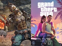 Borderlands 4 (слева) выходит 12 сентября, а GTA 6 (справа) пока не имеет точной даты выхода. (Источник изображения: Steam и Take-Two, отредактировано)