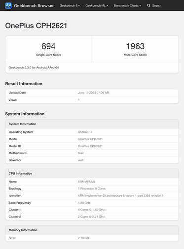 (Источник изображения: Geekbench)