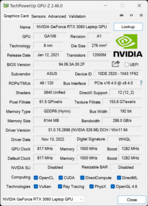 GPU-Z Nvidia GeForce RTX 3060