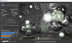 Cinebench R15 (65-Вт зарядка)