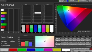 CalMAN color space DCI P3