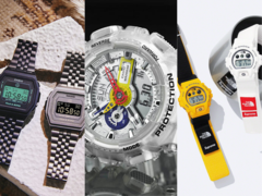Слева направо (на фото): Часы rag & bone × Casio Vintage Premium, A$AP Ferg GA-110FRG-7AER и Supreme × The North Face DW-6900SNF-1A. (Источник изображения: Casio. G-Central)