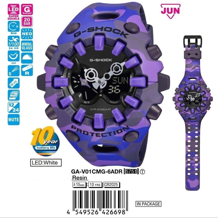 Часы Casio G-Shock GA-V01CMG-6A