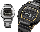 Casio GMW-BZ5000D-1 (слева) и GMW-BZ5000BD-1 (справа), изображенные на белом фоне. (Источник изображения: Casio UK - отредактировано)