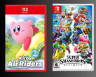 Макет коробки Kirby Air Riders с коробкой Super Smash Bros. Ultimate (Источник изображения: Playasia, Nintendo of America)