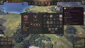 Изображение, демонстрирующее интерфейс игры «Knights of Honor II: Sovereign».