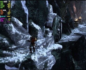 Скриншот игрового процесса из игры «God of War III Remastered», запущенной на shadPS4 с видеокартой RTX 5060