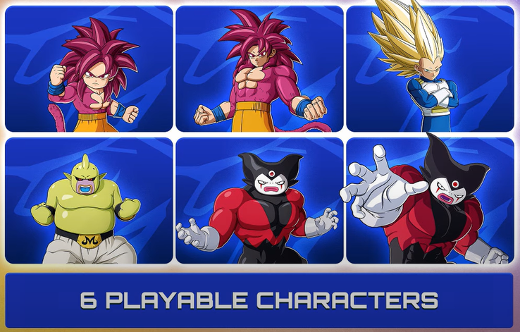 DAIMA Character Pack 2 добавляет Гоку SSJ4, Вегету SSJ3, Маджин Дуу, Третьеглазого Гома и Гигантского Гома в Sparking! ZERO. (Источник изображения: Bandai Namco)
