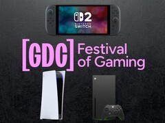 Баннер GDC с изображением консолей Switch 2, PS5 и Xbox (Источник изображения: GDC, Nintendo, Sony PlayStation, Xbox Gaming с правками)