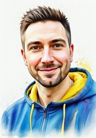 Изображение создано с помощью программы Portrait Studio AI в режиме "Акварель".
