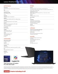 Технические характеристики Lenovo ThinkPad X13 G7 Intel.