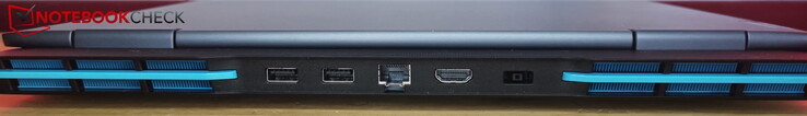 Задняя сторона: разъем питания, 2 x USB-A 3.2 Gen 2 (10 Гбит/с), HDMI 2.1, Ethernet)