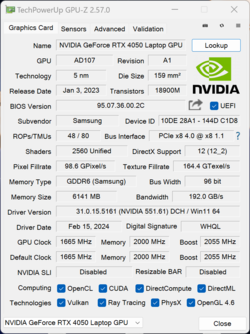 GPU-Z GeForce RTX 4050