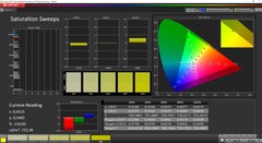 CalMAN Saturation Sweeps Vivid, максимальная яркость (DCI-P3)