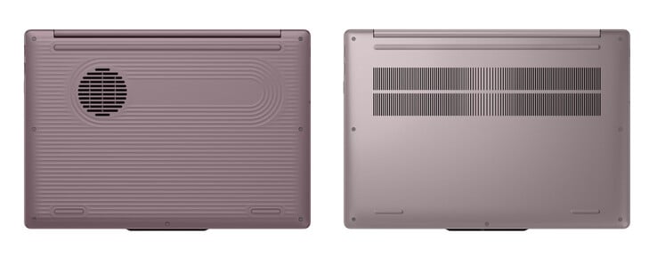 IdeaPad Vibe 15AKP12 с пластиковым и алюминиевым днищем корпуса, слева направо.