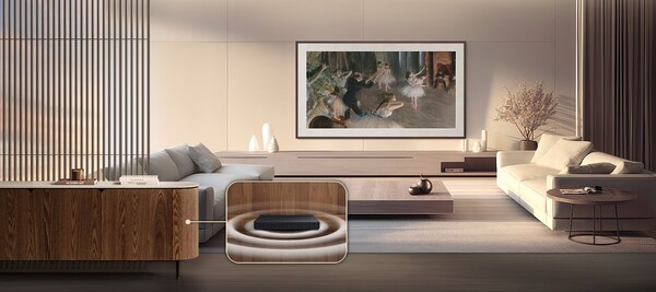 Беспроводной блок Frame Pro с одним подключением позволяет настроить устройство без лишнего беспорядка.